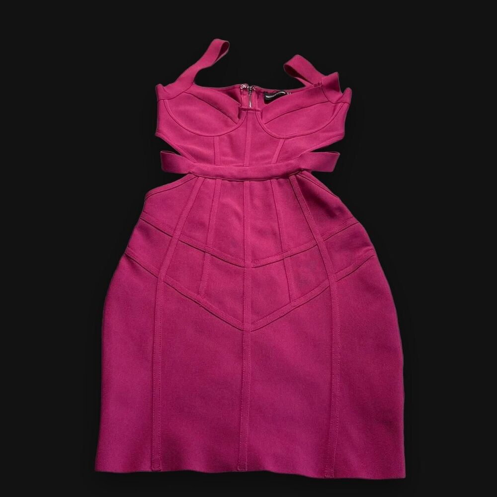 Prettylittlething Women's Pink and Purple Dress